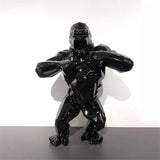 Big Monkey King Kong Living Room Decoration Gorilla Sculpture Geometric FRP Modern Statue Home Decoration Accessories A1092