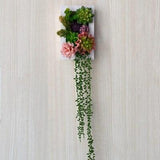 Artificial Fake Plants Decor  3d Wall Hanging Simulation  Succulent Green Plant Flowers Wall Decoration Home Indoor Wall Bedroom