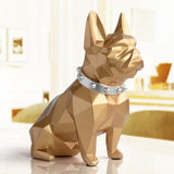 European Style Geometry French Bulldog Resin Statue Money Box Creative Home Decor Coin Storage Box Child Gift Piggy Bank WX3