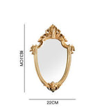 Golden Embossed Makeup Mirror Nordic Retro Old Distressed Light Luxury Home Decoration Mirror Bathroom Fitting Mirror