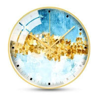 Large Nordic Modern Design Wall Clock Decor Minimalist Metal Gold Wall Clock Living Room Creative Wand Klok Home Watch JJ60WC