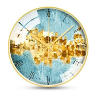 Large Nordic Modern Design Wall Clock Decor Minimalist Metal Gold Wall Clock Living Room Creative Wand Klok Home Watch JJ60WC