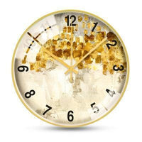 Large Nordic Modern Design Wall Clock Decor Minimalist Metal Gold Wall Clock Living Room Creative Wand Klok Home Watch JJ60WC