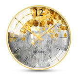 Large Nordic Modern Design Wall Clock Decor Minimalist Metal Gold Wall Clock Living Room Creative Wand Klok Home Watch JJ60WC