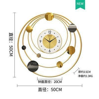 Large Nordic Modern Design Wall Clock Decor Minimalist Metal Gold Wall Clock Living Room Creative Wand Klok Home Watch JJ60WC