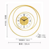 Large Nordic Modern Design Wall Clock Decor Minimalist Metal Gold Wall Clock Living Room Creative Wand Klok Home Watch JJ60WC