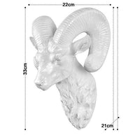 Original European Animal Deer Head Antelope Hanging Stereo Creative Living Room Mural Wall Background Decoration Resin Craft